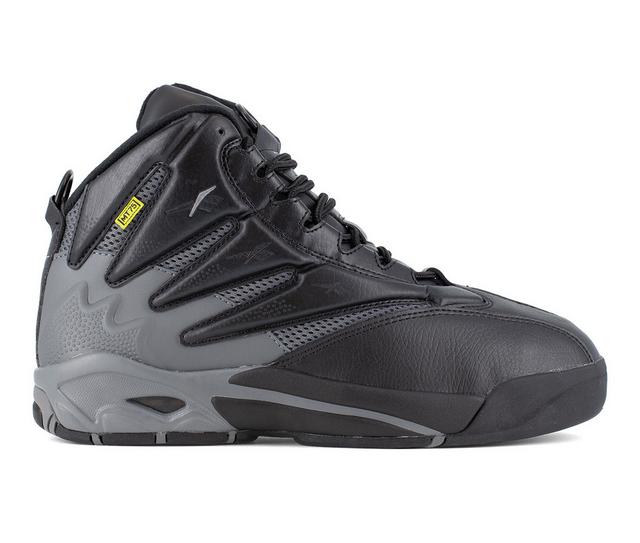 Men's REEBOK WORK The Blast Work Elastrical Hazard Met Guard High-Top Sneakers in Black/Dark Gray color