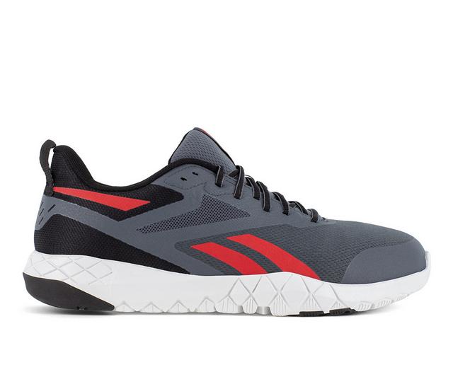 Men's REEBOK WORK Flexagon Force XL Work Shoes in Gray and Red color
