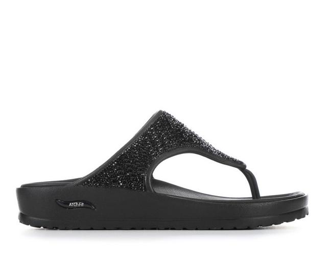 Women's Skechers Arch Fit Cali Breeze Sandals in Black color