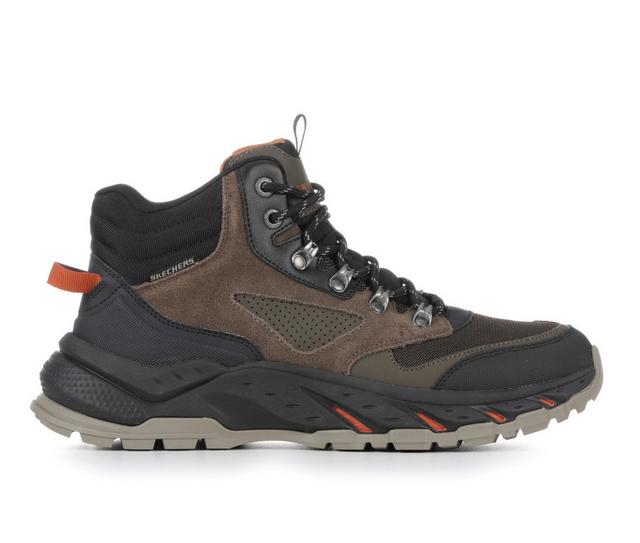Men's Skechers 210686 Brockmont Gerad Hiking Boots in Olive/Black color