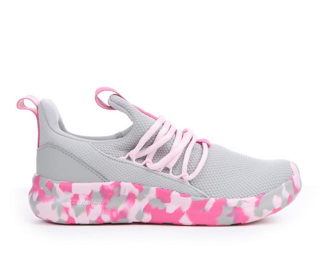 Girls' Adidas Lite Racer Adapt 7.0 K Running Shoes in Magenta/Gry/Pk color
