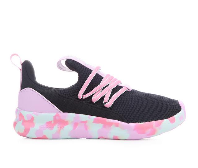 Girls' Adidas Lite Racer Adapt 7.0 K Running Shoes in Blk/Lilac/Mrble color
