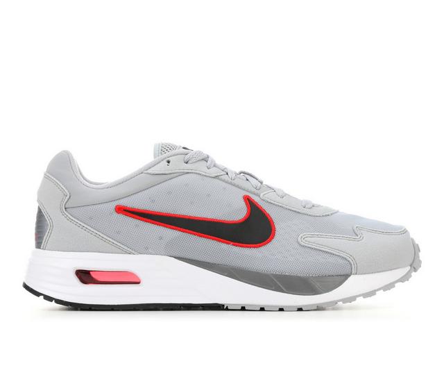 Men's Nike Air Max Solo Sneakers in Gry/Wht/Red color