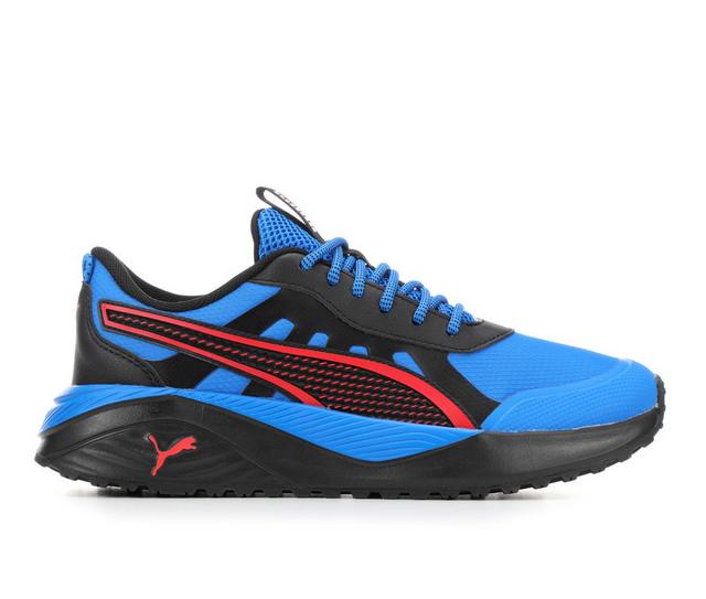 Boys' Puma Big Kid Excursion Running Shoes in Blue/Black/Red color