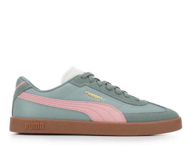 Women's Puma Club II Era Sneakers in Green/Pink/Gum color