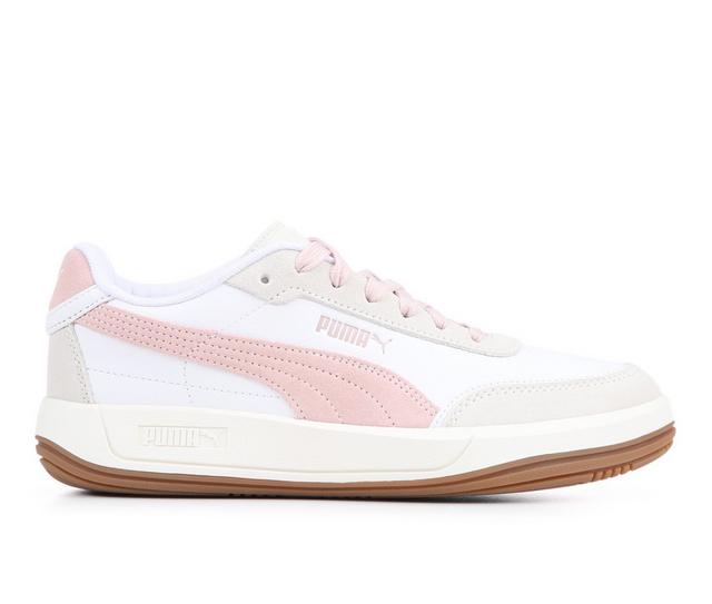 Women's Puma Pearl Sneakers in Wht/Pink color