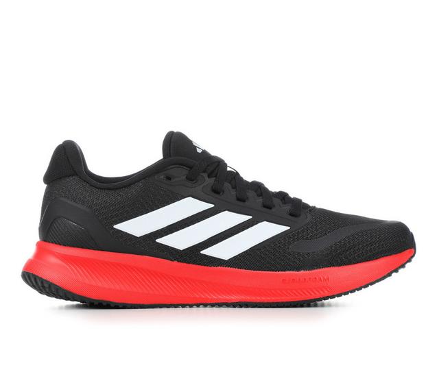 Boys' Adidas Big Kid Runfalcon 5 J 4-7 Running Shoes in Black/Red/White color