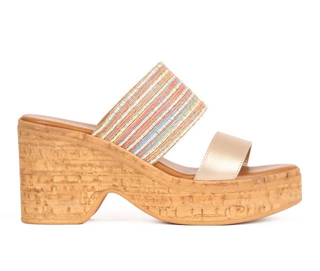 Women's Italian Shoemakers Trissa Wedges in Bright Multi color