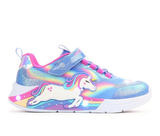Girls' Skechers Girls Skechers Unicorn Chaser Light-Up Shoes in Blue/Multi color