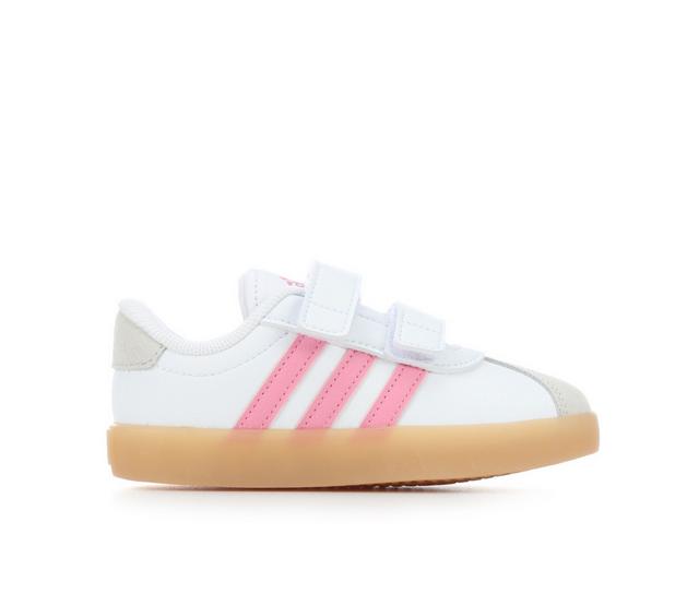 Girls' Adidas Infant & Toddler VL Court 3.0 Girls Sneakers in White/Pink/Gum color