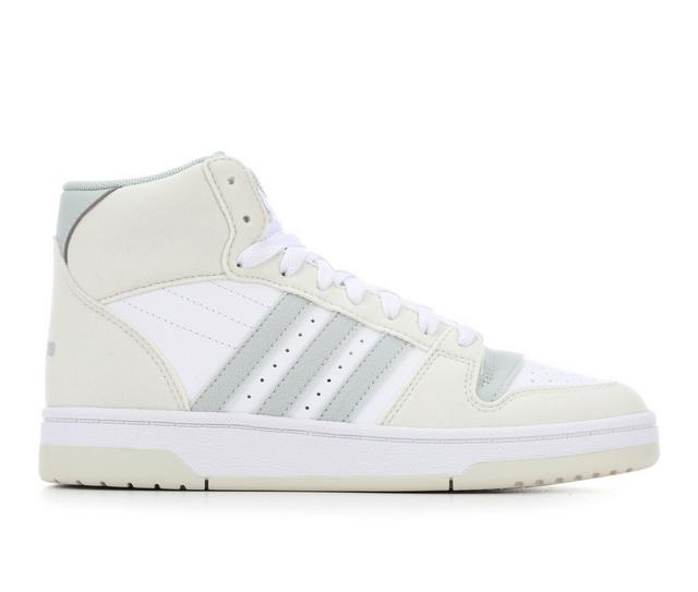Kids' Adidas Big Kid Break Start Mid J Sneakers in Grey/White color
