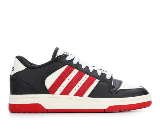 Kids' Adidas Big Kid Break Start J Sneakers in Black/Red/White color