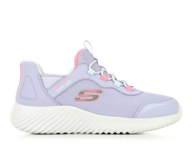 Girls' Skechers Girls Skechers Bounder Simple Cute Slip-Ins Running Shoes in Lavender color