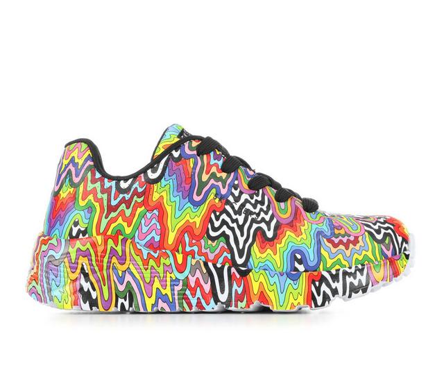 Girls' Skechers Street Uno Lite Jen Stark Print 13-7 Sneakers in Multi color