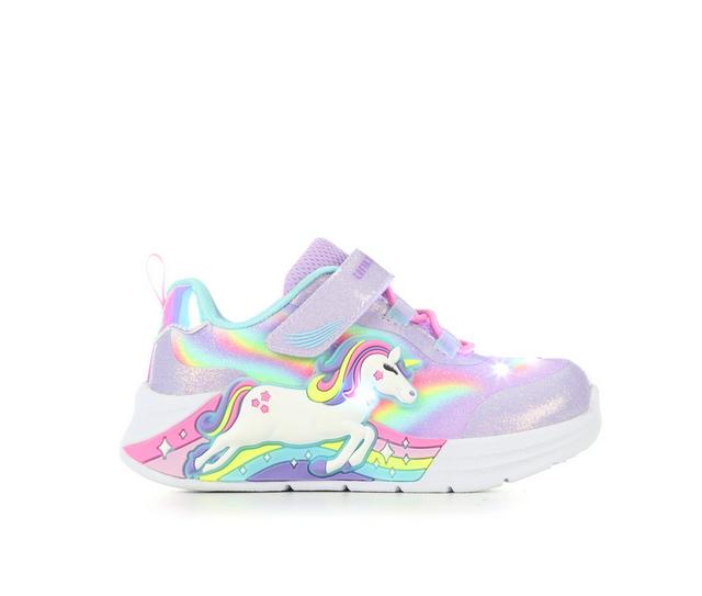 Girls' Skechers Toddler Unicorn Chaser Light-up Shoes in Lavender/Multi color