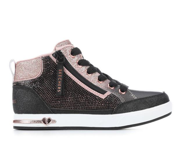 Girls' Skechers Street Shoutouts 2.0 Style Strut 11-6 Mid-Top Sneakers in Black/Rose Gold color