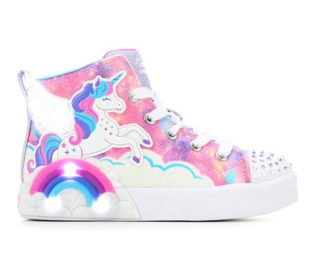Girls' Skechers Little Kid Twinkle Magic Unicorn Light-Up Sneakers in Hot Pink/Multi color