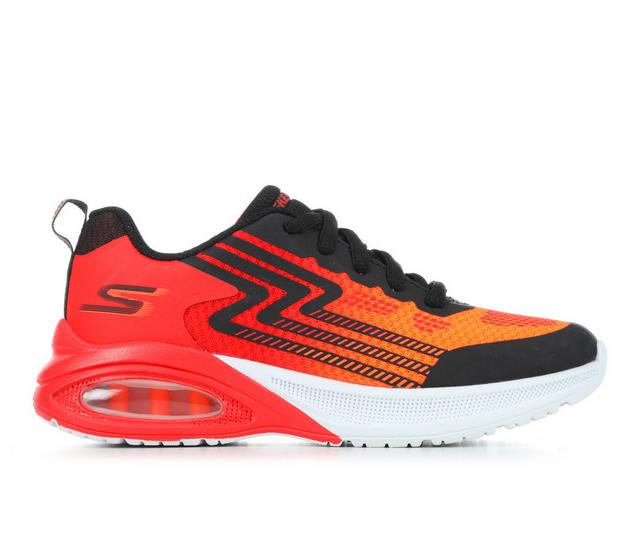 Boys' Skechers Boys Skechers Microspec Max Advance Running Shoes in Blk/Red/Orange color