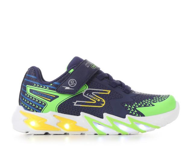 Boys' Skechers Little Kid & Big Kid Flex Glow Bolt Light-Up Shoes in Navy/Multi color