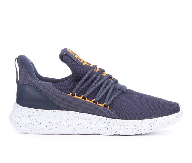 Men's Adidas Lite Racer Adapt 7.0 Sneakers in Navy/Orng Speck color