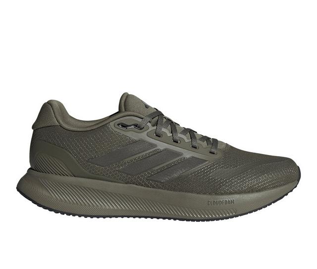 Men's Adidas Runfalcon 5.0 Running Shoes in Dark Green color