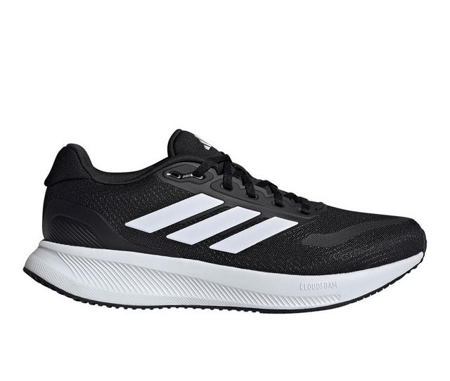 Men's Adidas Runfalcon 5.0 Running Shoes in Black/White color