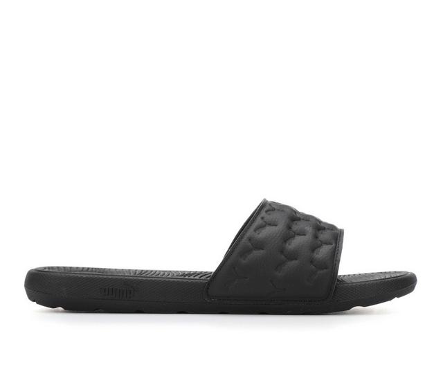 Women's Puma Cool Cat 2.0 Sport Slides in Black Emboss color