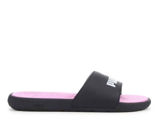 Women's Puma Cool Cat 2.0 Sport Slides in Hot Pink/Black color
