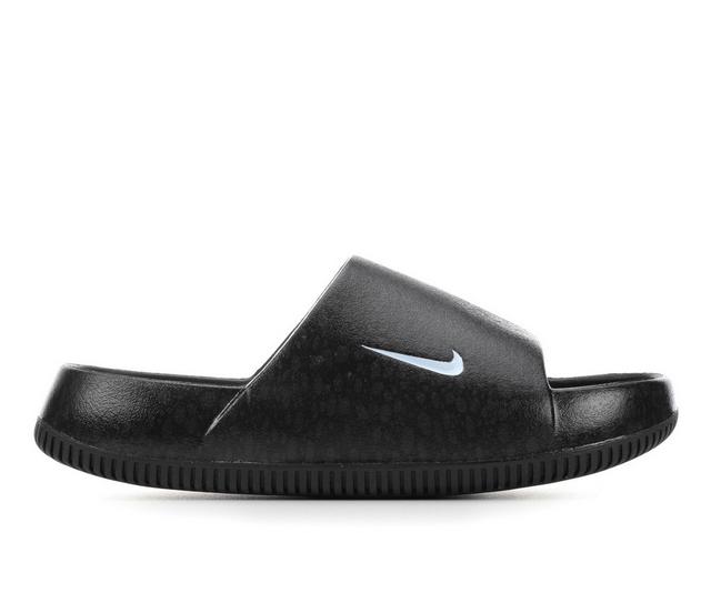 Women's Nike Calm Slidr PRT Sport Slides in Black/Obsedian color