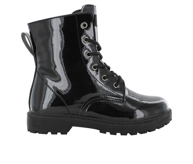 Girls' Gotta Flurt Little Kid & Big Kid Luna Combat Boot in Black/Black color