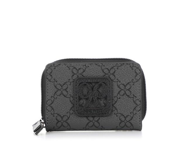 Nine West Cindi Zip Around Wallet in Jet Black Logo color