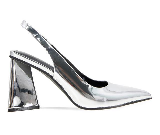 Women's BCBG Trenton Block-Heeled Pumps in Silver color