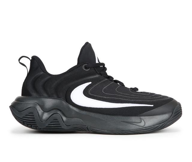 Boys' Nike Giannis Immortality 4 Basketball Shoes in Blk/Gry/Wht color