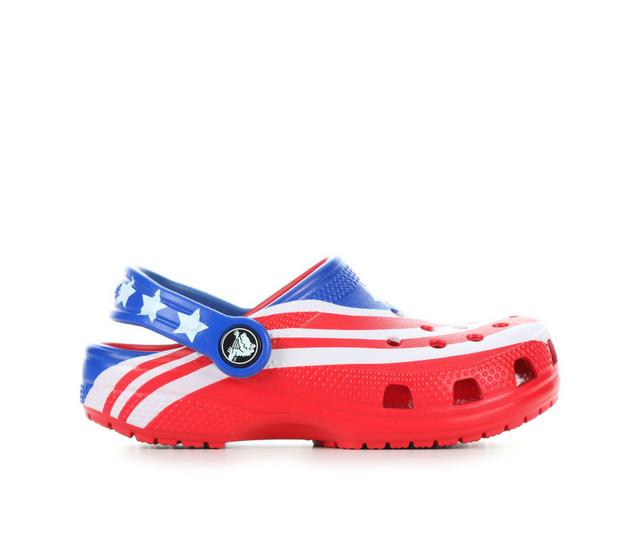 Boys' Crocs Infant & Toddler American Flag Clogs in Red/White/Blue color