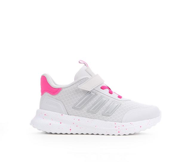 Girls' Adidas Little Kid X_Plrpath EL C Running Shoes in Gry/Silver/Pink color