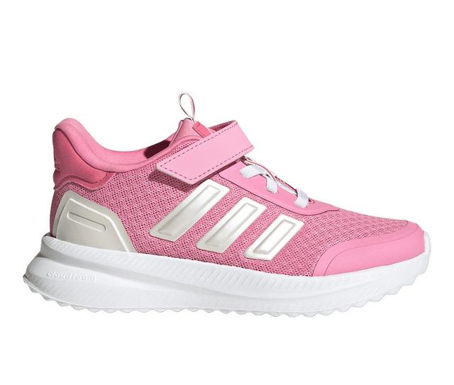 Girls' Adidas Little Kid X_Plrpath EL C Running Shoes in Pink/White/Pink color