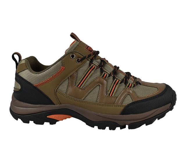 Men's Nord Trail Mt. Evans Outdoor Trail Running Casual Shoes in Taupe/Orange color