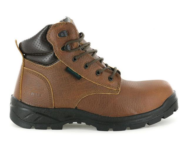 Men's Nord Trail Big Don Safety Toe Waterproof Leather Work Boot in Brown color