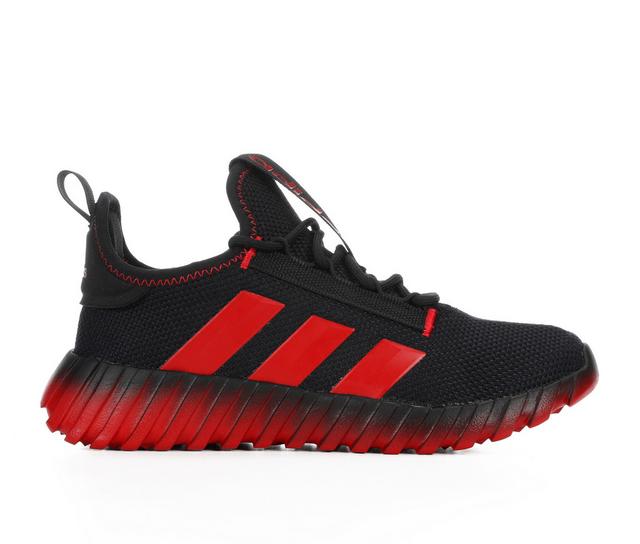 Boys' Adidas Little Kid & Big Kid Kaptir 3S Running Shoes in Black/Scarlet color