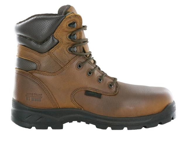 Men's Nord Trail Big Don III Safety Toe Punch Free Waterproof Leather Work Boot in Brown color