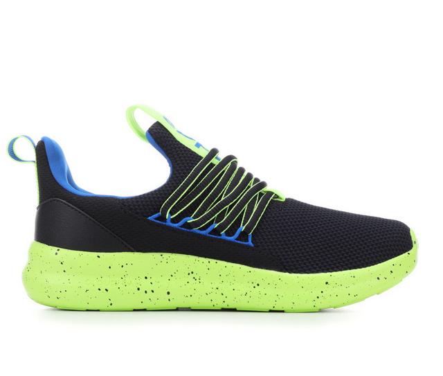 Boys' Adidas Little Kid 10.5-7 Lite Racer Adapt Running Shoes in Blk/Lime/Royal color