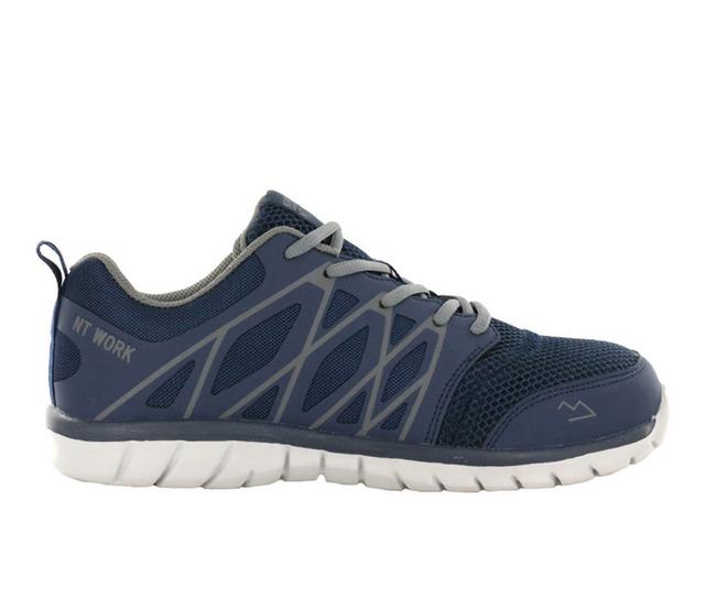 Women's Nord Trail Vegas Safety Alloy Toe Athletic Work Shoe in Navy/Charcoal color