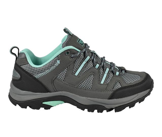Women's Nord Trail Mt. Evans Outdoor Trail Running Casual Shoes in Charcoal/Mint color