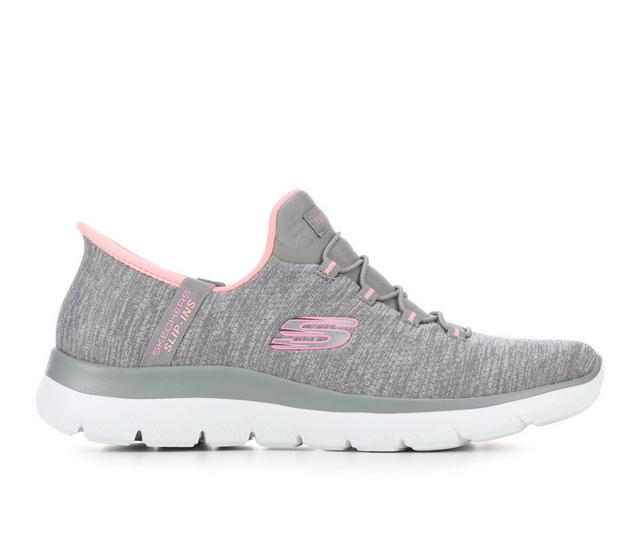 Women's Skechers 150264 Summit Slip In Sneakers in Grey/Coral color