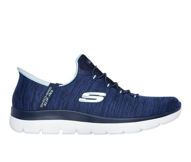 Women's Skechers 150264 Summit Slip In Sneakers in Navy/Aqua color