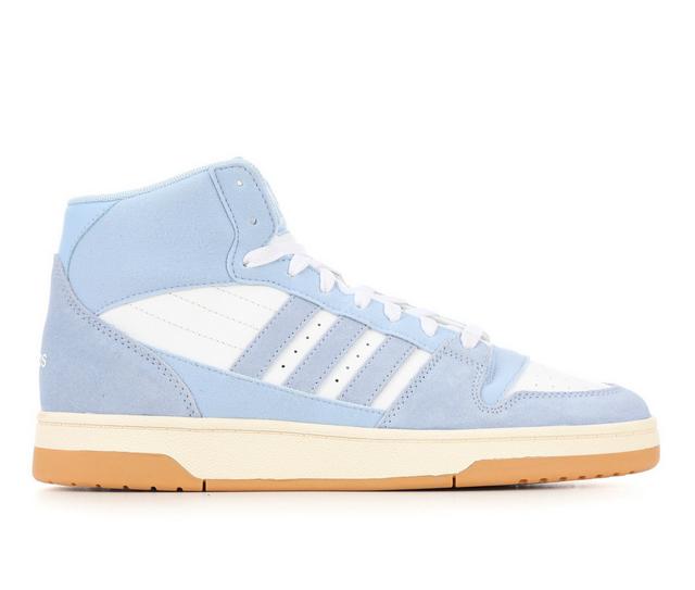 Men's Adidas Break Start Mid Sneakers in Blue/White/Gum color