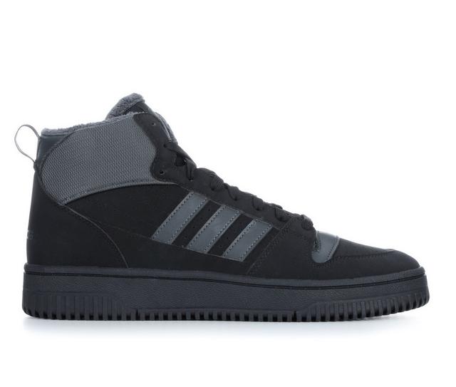 Men's Adidas Break Start Mid-Top Sneakers in Black/Carbon color