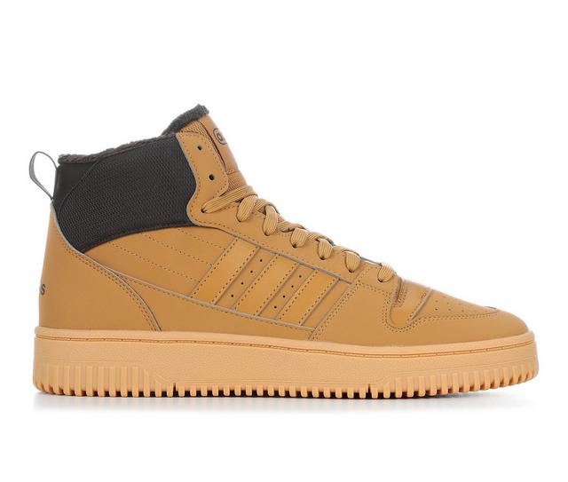 Men's Adidas Break Start Mid-Top Sneakers in Wheat/Brown/Gum color