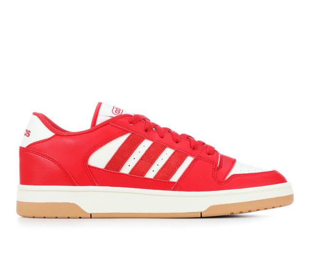 Men's Adidas Break Start Low Sneakers in RED/WHT/GUM color