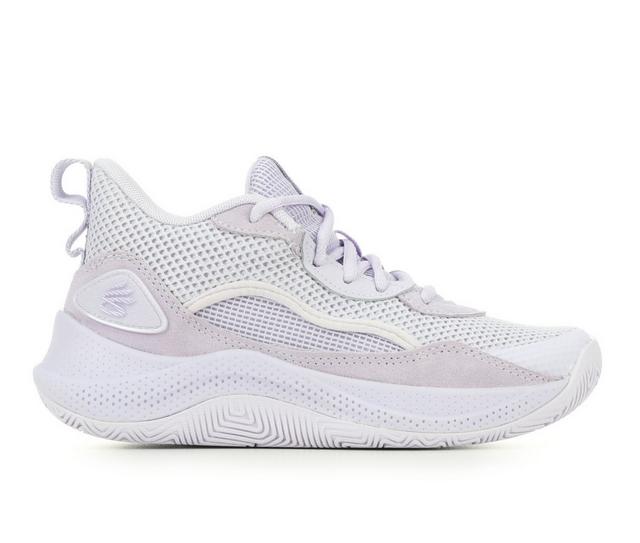 Boys' Under Armour Big Kid Curry 3Z 24 Basketball Shoes in Salt Purple color